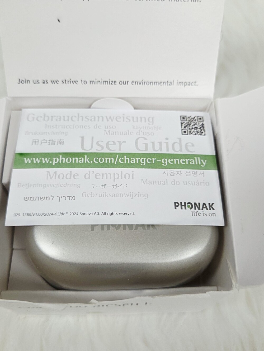 Phonak Ricsph1 hearing Aid Charging Case New In Box $150 - Picture 4 of 10